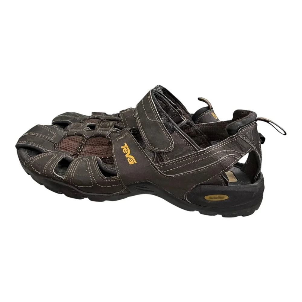 Teva Mens Omnium Brown Closed Toe Hiking Water Sandals 1001116 Size 13